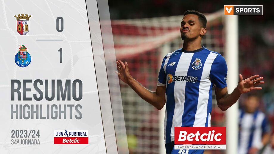 A crónica do Sp. Braga-FC Porto, 0-1: na luta do bronze Galeno valeu ouro