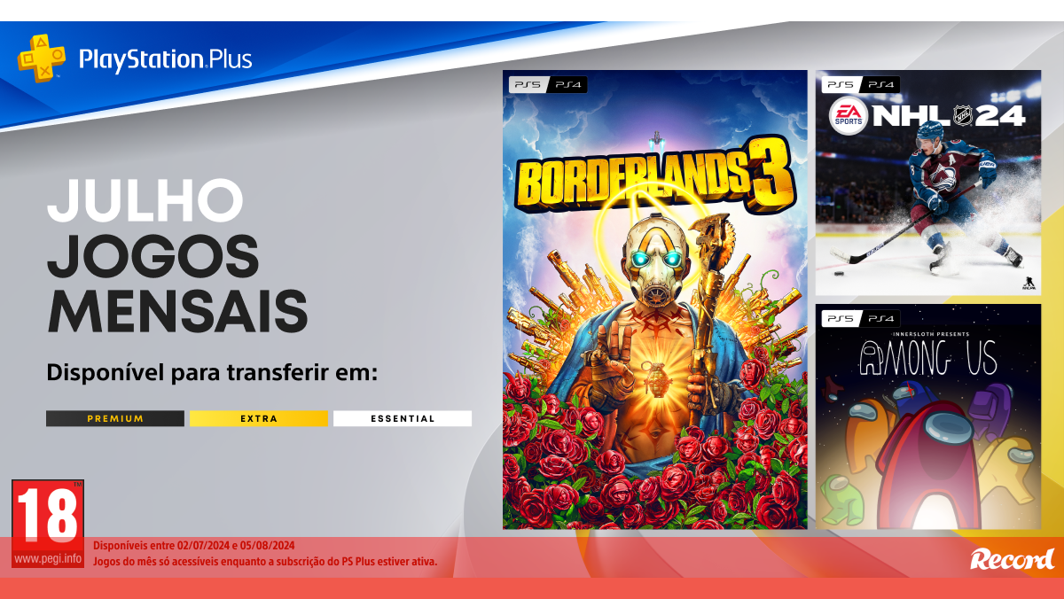 PS Plus: Aqui estão os jogos do mês de julho