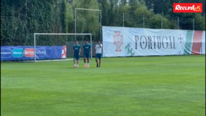 Gonçalo Ramos e Diogo Jota treinaram à parte e Nuno Mendes ficou no ginásio