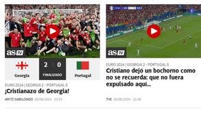 «Roberto Martínez e Cristiano desconfortáveis como nunca» : o que se diz lá fora da derrota de Portugal contra a Geórgia