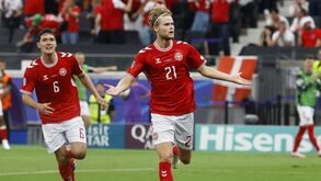 Grande golo de Hjulmand à Inglaterra foi um dos mais potentes da fase de grupos