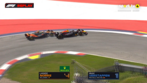 O acidente entre Verstappen e Norris na Áustria
