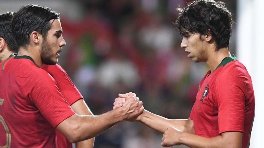 Em outubro de 2018, Yuri e João Félix num jogo de qualificação para o Europeu de Sub-21, em Itália, frente à Bósnia