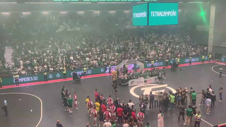 Leões sagraram-se tetracampeões nacionais de futsal, após bateram o Sp. Braga na final em três jogos (3-0)