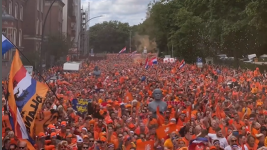 Festa invade ruas antes do jogo de estreia no Euro'2024