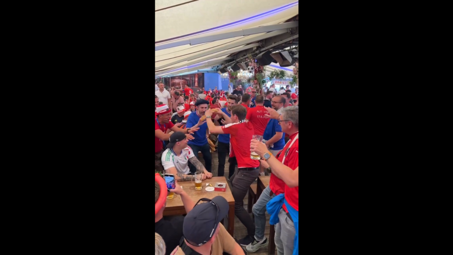 Adeptos protagonizam momento divertido horas antes do jogo entre as duas seleções
