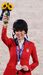 Jessica Springsteen com a medalha de prata conquistada em Tóquio'2021
