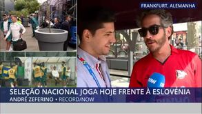 Portugueses em grande número em Frankfurt para apoiar a Seleção (até encontrámos o presidente do Sp. Espinho)