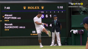 Insólito: jogo de Djokovic foi interrompido... pelo apuramento inglês para as 'meias' do Euro'2024