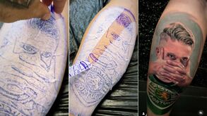 A incrível tatuagem (a cores) de adepto do Sporting com o rosto de Gyökeres