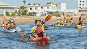Diversão no mar marcou a manhã do plantel do Farense