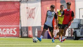 As imagens de João Neves a treinar no Seixal