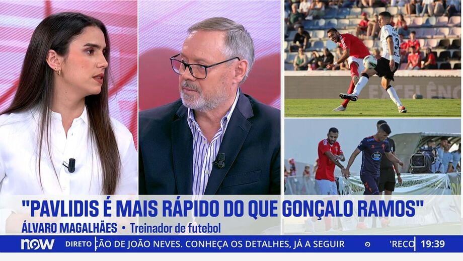 Treinador em declarações no programa 'Record na Hora' no Now