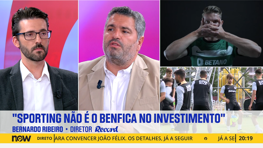 Bernardo Ribeiro, diretor de Record, em declarações no programa 'Record na Hora' no Now
