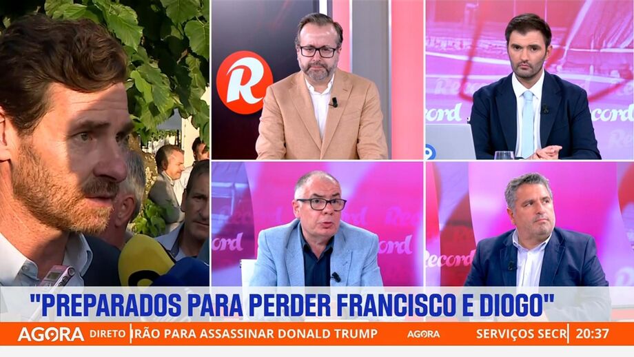 Luís Pedro Sousa, chefe de redação de Record, no programa 'Record na Hora' no Now