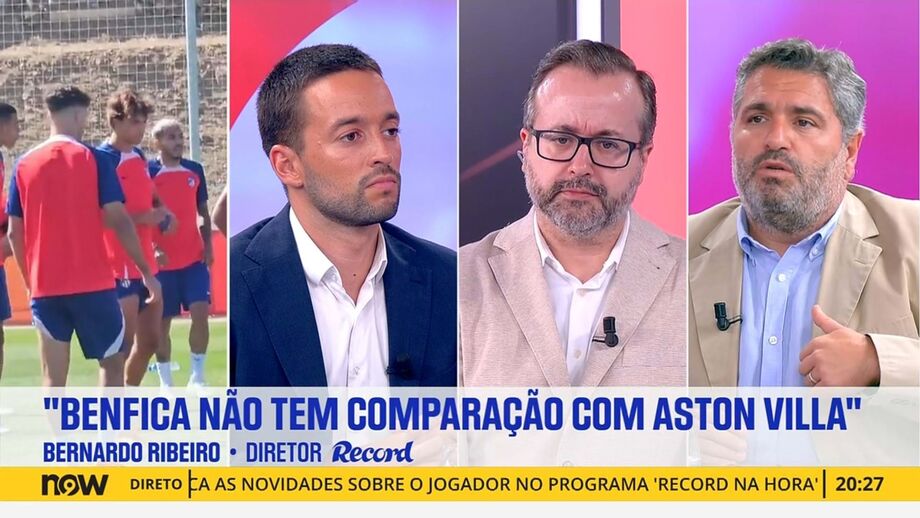 Diretor de Record em declarações no programa 'Record na Hora' no Now