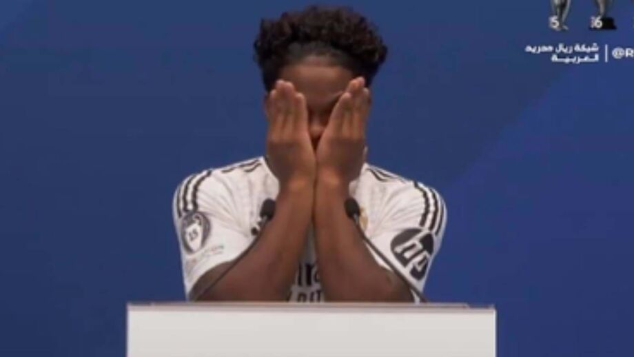 Jovem avançado brasileiro, de 18 anos, emocionou-se no Santiago Bernabéu