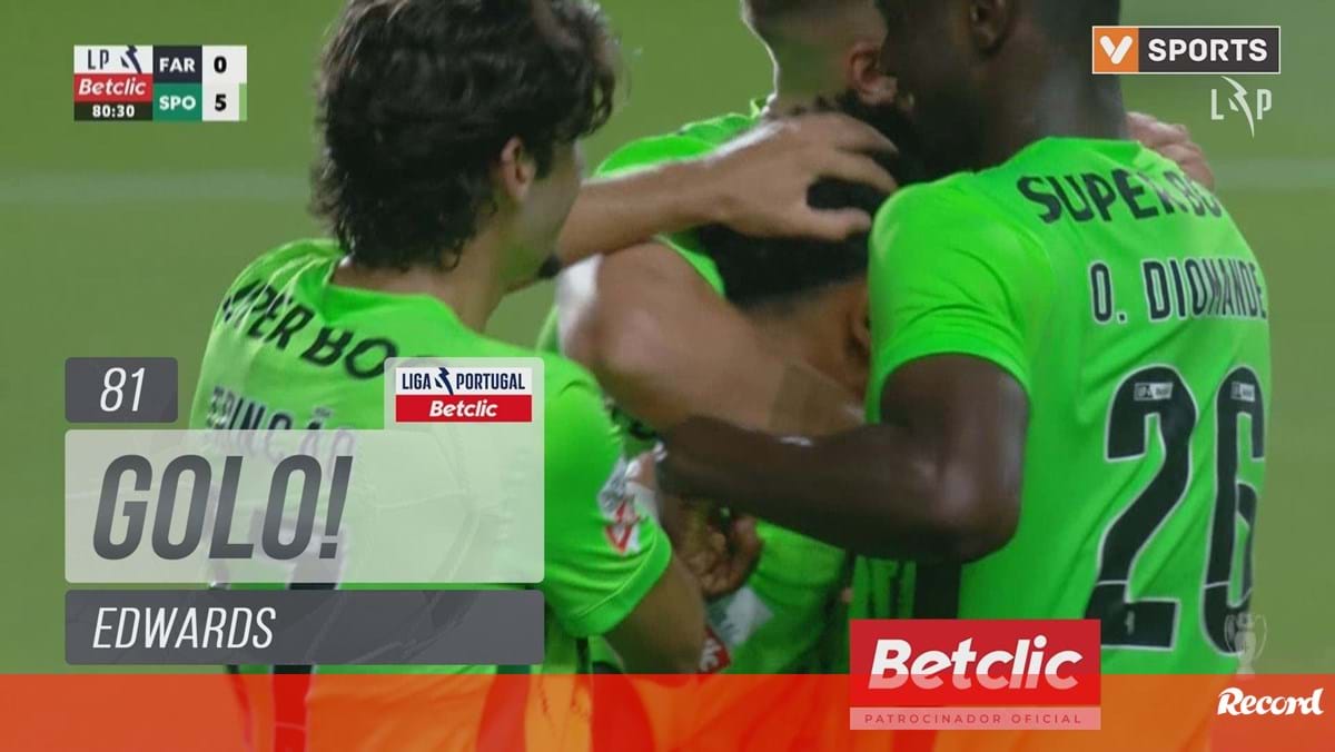 Marcus Edwards aumenta vantagem do Sporting em Faro em jogada maradoniana