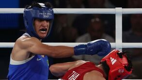 Imane Khelif na final de boxe -66 kg