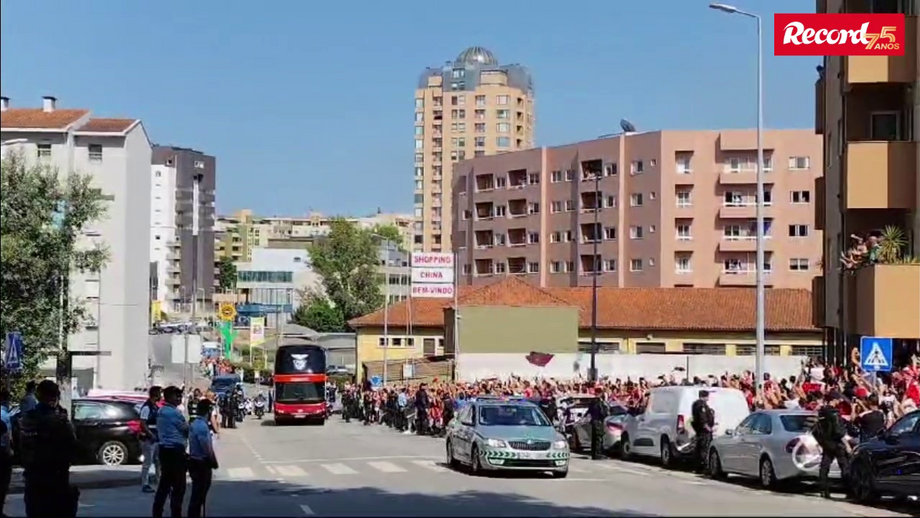 Dezenas de adeptos benfiquistas aguardaram a chegada da equipa