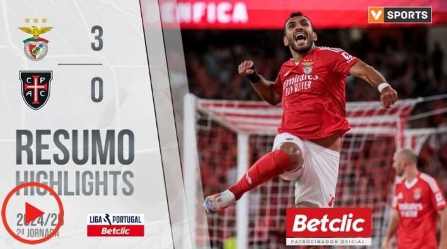 A crónica do Benfica-Casa Pia, 3-0: bastou um extremo para partir o funil