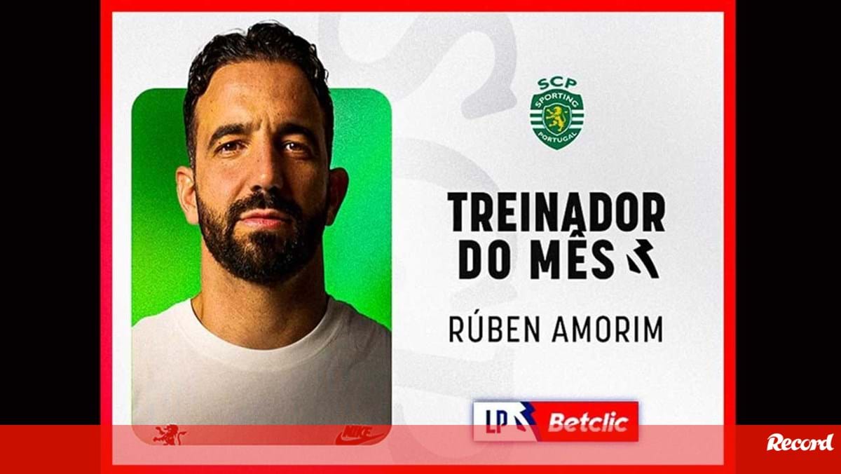 Rúben Amorim é o treinador do mês de agosto para a Liga