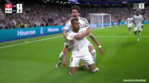 O momento mais esperado: Kylian Mbappé já marca no Santiago Bernabéu