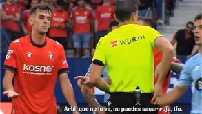Aimar Oroz elogiado por tentar 'salvar' rival de expulsão: «É por jogadores como ele que nos apaixonámos pelo futebol»