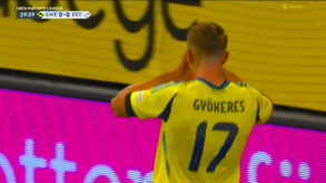 Gyökeres não pára de faturar: avançado do Sporting abriu o marcador no Suécia-Estónia