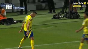 Cristiano Ronaldo abriu assim o marcador no Al Ettifaq-Al Nassr