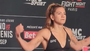 Imagens impressionantes: lutadora do UFC treme de forma preocupante no momento da pesagem