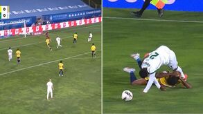 O golo de Geny que deu vantagem ao Sporting: Estoril ficou a pedir falta do ala leonino