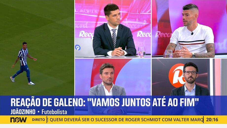 Jogador do Oriental em declarações no programa 'Record na Hora' no Now
