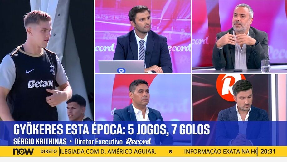 Sérgio Krithinas, diretor executivo de Record, em declarações no programa 'Record na Hora' no Now