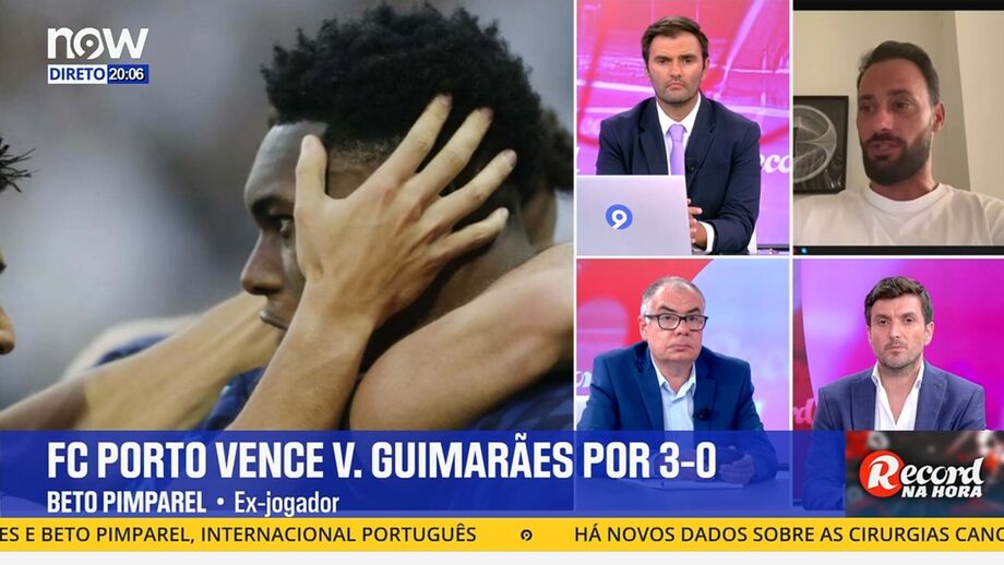 Internacional português em declarações no programa 'Record na Hora' no Now