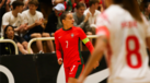 Ana Azevedo no jogo contra a Espanha