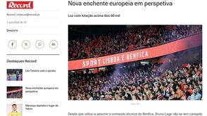 Record presente no portal Sapo