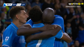 Nápoles-Como: assim foi a estreia de David Neres a marcar na Serie A