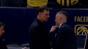Fenerbahçe-Olympiacos ia acabando com pancadaria entre... treinadores