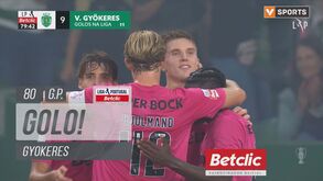 Jejum de golos quebrado: Gyökeres sofreu penálti e não falhou dos onze metros