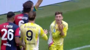 O lance que valeu a expulsão por simulação a Francisco Conceição no Juventus-Cagliari