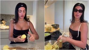 Georgina Rodríguez surpreende fãs com 'aula' de culinária