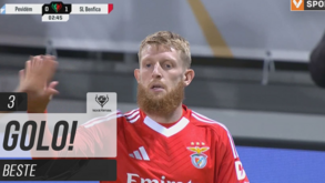Kaboré cruzou e Beste faturou: foi assim o primeiro golo do Benfica diante do Pevidém