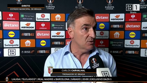 Carvalhal: «Tivemos quatro oportunidades de golo 11 contra 10, mas não tivemos eficácia e fomos penalizados»