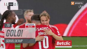 Schjelderup estreia-se a marcar pelo Benfica: foi assim o tento do jovem norueguês