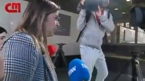 Sandra Madureira em silêncio à entrada do tribunal para o arranque da instrução da 'Operação Pretoriano'