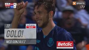Fábio Vieira colocou a bola 'redondinha' e Nico González fez assim o 1.º diante do AVS