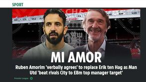 Só dá Rúben: Amorim é o grande destaque em Inglaterra