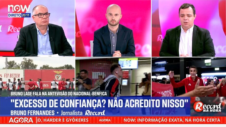 Editor de Record em declarações no programa 'Record na Hora' no Now