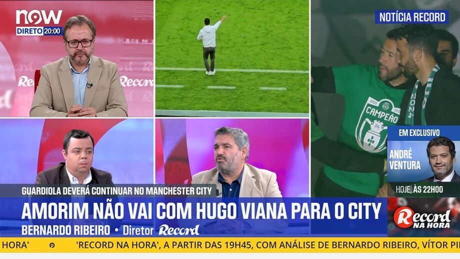 Bernardo Ribeiro, diretor de Record, em declarações no programa 'Record na Hora' no Now